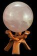 Polished Rose Quartz Sphere - Madagascar #55086-1